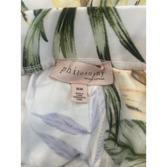 Philosophy Flowy Stretch Pants|Floral Tropical Design|Size Medium - Picture 4 of 9